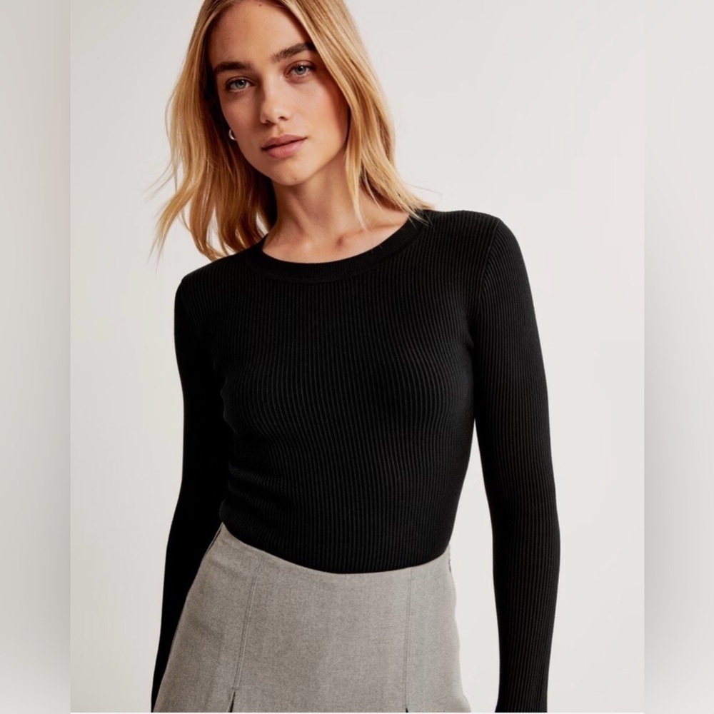 Abercrombie Long-Sleeve Ottoman Crew Top